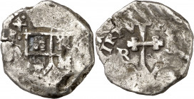 (1686-1694). Carlos II. Sevilla. 2 reales. (AC. tipo 80). Tipo "María". Rara. 5,26 g. BC+.