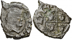 1714. Felipe V. Zaragoza. 1 dinero. (AC. 20). 0,96 g. MBC-/MBC.