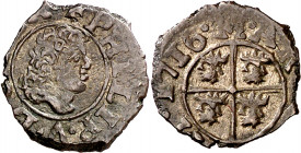 1716. Felipe V. Zaragoza. 1 dinero. (AC. 21). 0,67 g. MBC+.