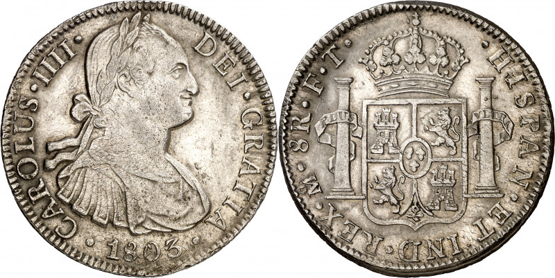 1803. Carlos IV. México. FT. 8 reales. (AC. 977). 27 g. EBC-.