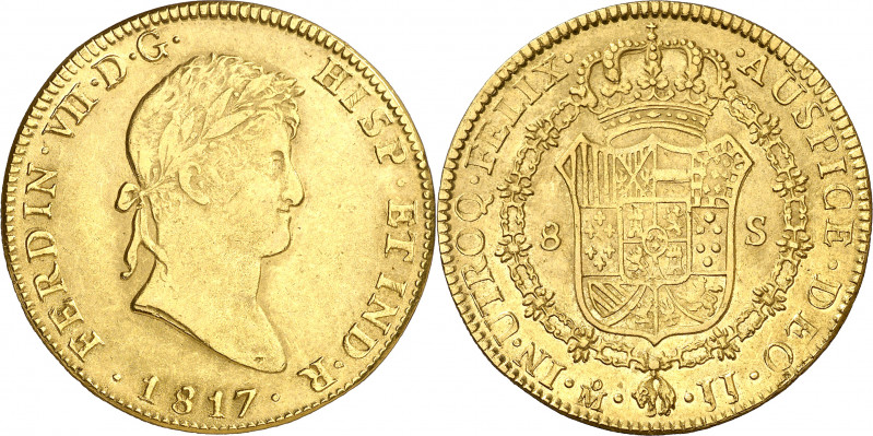 1817. Fernando VII. México. JJ. 8 escudos. (AC. 1795) (Cal.Onza 1267). Buen ejem...