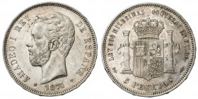 1871*1871. Amadeo I. SDM. 5 pesetas. (AC. 1). 24,82 g. MBC.