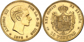 1878*1961. Franco. DEM. 10 pesetas. (AC. 167). Acuñación de 496 ejemplares. Rara. 3,23 g. S/C-.