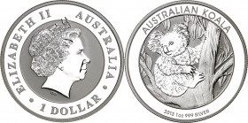 Australia. 2013. Isabel II. P (Perth). 1 dólar. (Kr. 1979). Koala. AG. 31,18 g. Proof.