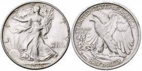 Estados Unidos. 1946. S (San Francisco). 1/2 dólar. (Kr. 142). AG. 12,47 g. EBC-.