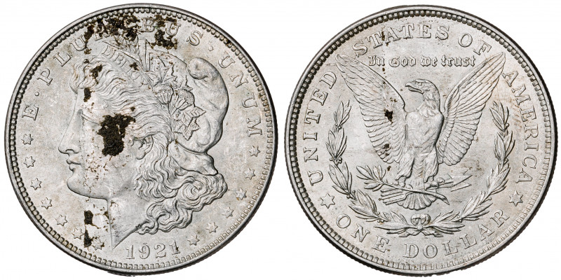 Estados Unidos. 1921. Filadelfia. 1 dólar. (Kr. 110). Concreciones. AG. 26,75 g....