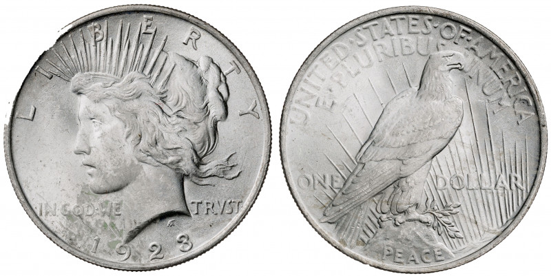 Estados Unidos. 1923. Filadelfia. 1 dólar. (Kr. 150). AG. 26,65 g. EBC+.