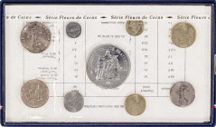 Francia. 1974. 1, 5, 10 y 20 céntimos, 1/2, 1, 5, 10 y 50 francos. (Kr. SS11). En estuche oficial con certificado. S/C.