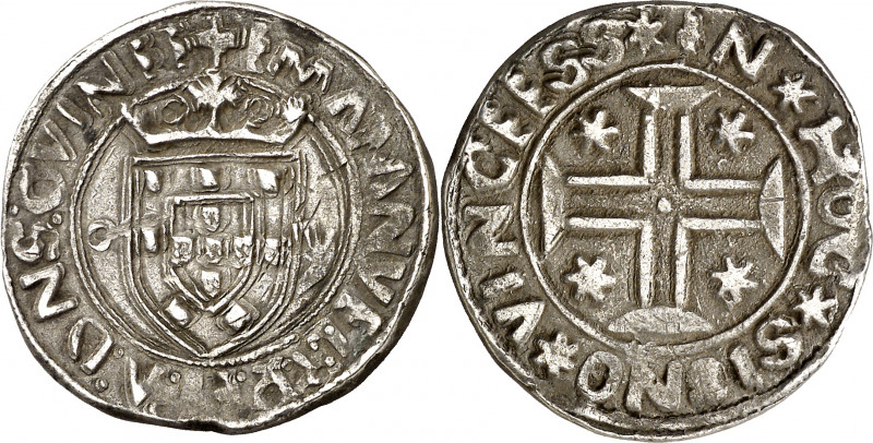 Portugal. Manuel I (1495-1521). Lisboa. 1 tostão (100 reis). (Gomes 44.01). Esca...