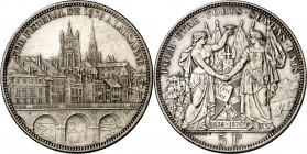 Suiza. 1876. 5 francos. (Kr. S13). Festival de tiro: Lausana. AG. 24,95 g. EBC.