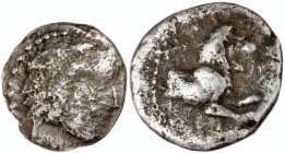 Lote de 2 divisores en plata. A clasificar. MBC-/MBC.