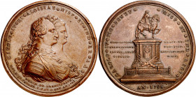 1796. Carlos IV. México. (V. 186) (Ruiz Trapero 299) (V.Q. 14155 var. metal). Erección de la estatua ecuestre. Grabador: G. A. Gil. Golpecitos. Escasa...