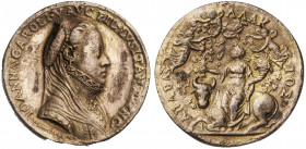 Austria. s/d. Juana de Austria, hija de Carlos V. Reacuñación posterior. Fundida. Bronce. 29,45 g. Ø38 mm. BC+.