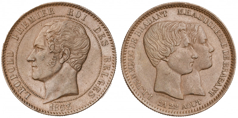 Bélgica. 1853. Leopoldo I. Boda del duque y la duquesa de Brabante, 21-22 agosto...