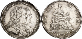 Francia. Lenguadoc. 1730. Luis XV. Nacimiento del Delfín. Jetón. (Feuardent 10957). AG. 10,58 g. MBC+.