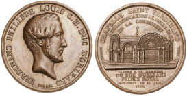 Francia. 1846. Fernando Felipe Luis. Duque de Orleans. Grabador: Borrel. Bronce. 9,36 g. Ø26 mm. EBC.