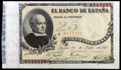 1893. 25 pesetas. (Ed. B84) (Ed. 300). 24 de julio, Jovellanos. Raro. EBC-.