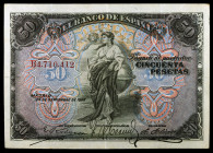 1906. 50 pesetas. (Ed. B99a) (Ed. 315a). 24 de septiembre. Serie B. MBC.