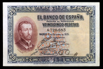 1926. 25 pesetas. (Ed. B109) (Ed. 325). 12 de octubre, San Francisco Javier. Sin serie. MBC.