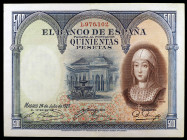 1927. 500 pesetas. (Ed. C3) (Ed. 352). 24 de julio, Isabel la Católica. EBC-.