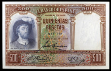 1931. 500 pesetas. (Ed. C12) (Ed. 361). 25 de abril, Elcano. Leve doblez. EBC.