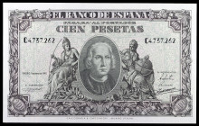 1940. 100 pesetas. (Ed. D39a) (Ed. 438a). 9 de enero, Colón. Serie C. S/C-.
