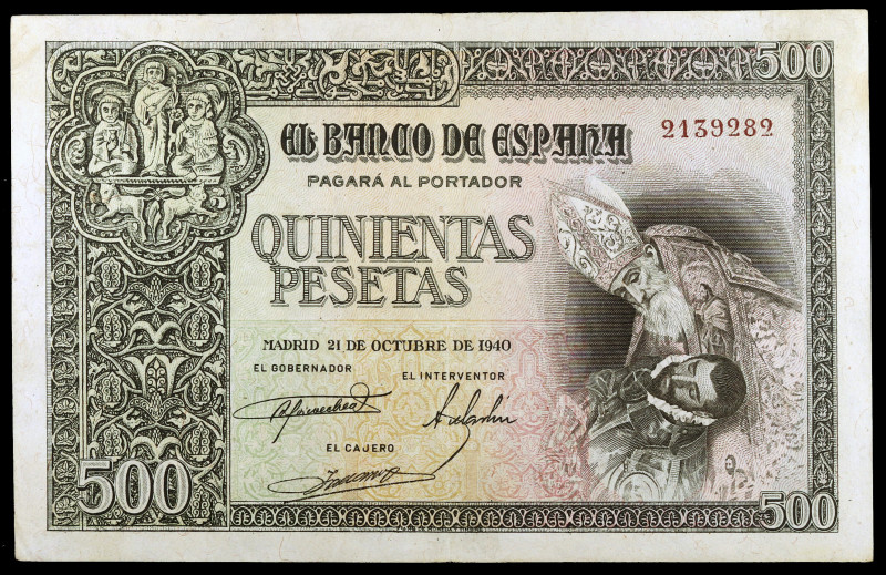 1940. 500 pesetas. (Ed. D45) (Ed. 444). 21 de octubre, Entierro del Conde de Org...