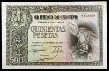 1940. 500 pesetas. (Ed. D45) (Ed. 444). 21 de octubre, Entierro del Conde de Orgaz. Raro. MBC.