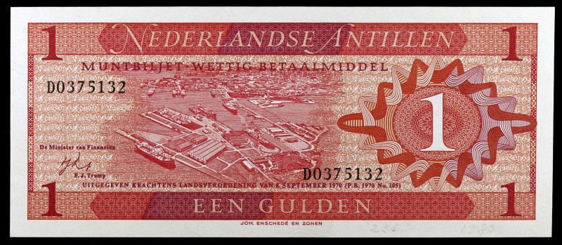 Antillas holandesas. 1970. Administración holandesa. 1 gulden. (Pick 20). 8 de s...