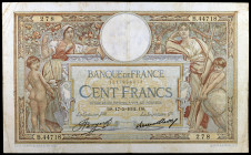 Francia. 1934. Banco de Francia. 100 francos. (Pick 78c). 17 de mayo. Pequeñas roturas. BC+.