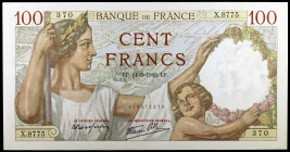 Francia. 1940. Banco de Francia. 100 francos. (Pick 94). 14 de marzo, Maximilieu de Béthune, primer duque de Sully. EBC-.