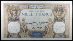 Francia. 1932. Banco de Francia. 1000 francos. (Pick 79b). 30 de junio. Escaso. MBC.