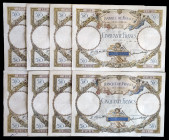 Francia. 1933, 1936 y 1937. Banco de Francia. 1000 francos. (Pick 79c). 4 billetes, fechas distintas. Firmas: Roulleau, J. Boyer y P. Strohl. BC+/MBC.