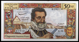 Francia. 1961. Banco de Francia. 50 francos nuevos. (Pick 143a). 6 de julio, Enrique IV. Raro así. EBC.