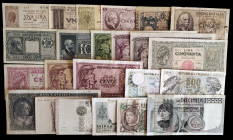 Italia. Lote de 23 billetes de distintos valores y fechas. BC+/EBC+.