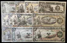 México. Gobierno Provisional. Lote de 11 billetes de distintos valores y fechas. BC/EBC.