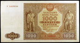 Polonia. 1946. Banco Nacional. 1000 zlotych. (Pick 122). 15 de enero. Escaso. MBC+.