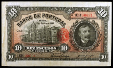 Portugal. 1925. Banco de Portugal. 10 escudos. (Pick 134). 13 de enero, E. de Queiroz. MBC-.