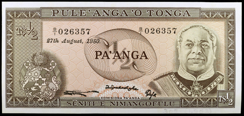 Tonga. 1980. Gobierno de Tonga. 1/2 pa'anga. (Pick 18c). 27 de agosto, Taufa'aha...