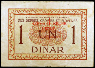 Yugoslavia. s/d (1919). Ministerio de Finanzas. 4 coronas sobre 1 dinar. (Pick 15). Escaso. MBC-.