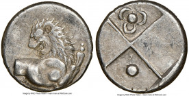 THRACE. Chersonesus. Ca. 4th century BC. AR hemidrachm (13mm, 5h). NGC Choice XF. Persic standard, ca. 480-350 BC. Forepart of lion right, head revert...