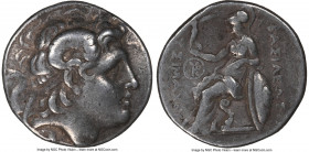 THRACIAN KINGDOM. Lysimachus (305-281 BC). AR tetradrachm (27mm, 1h). NGC Choice Fine. Uncertain mint. Head of deified Alexander III right, with horn ...