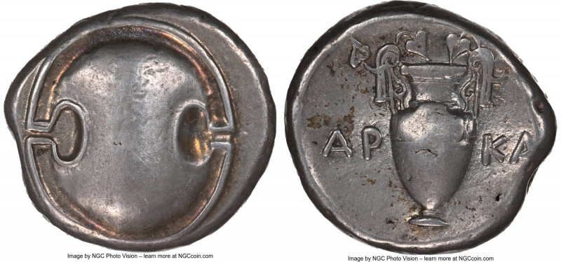 BOEOTIA. Federal Coinage. Thebes. Ca. 395-338 BC. AR stater (20mm, 12.30 gm, 11h...