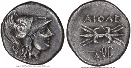 TROAS. Aeolium. Ca. 330-280 BC. AR tetrobol (15mm, 2.64 gm, 2h). NGC Choice XF 5/5 - 3/5, brushed. Head of Athena right, hair in three tight corkscrew...