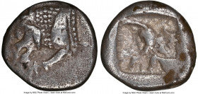 CARIA. Uncertain mint. Ca. 520-450 BC. AR sixth-stater (11mm). NGC Choice VF. Persic standard. Forepart of lion left, mouth opened slightly, extending...
