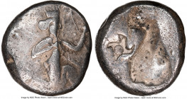 ACHAEMENID PERSIA. Darius I-Xerxes II (ca. 5th century BC). AR siglos (16mm). NGC Choice Fine, countermark. Lydo-Milesian standard. Sardes mint, ca. 4...