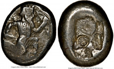 ACHAEMENID PERSIA. Artaxerxes II to Artaxerxes III (ca. 5th-4th centuries BC). AR siglos (16mm). NGC Choice VF, countermarks. Lydo-Milesian standard. ...