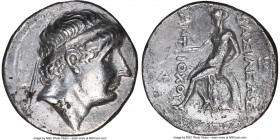 SELEUCID KINGDOM. Antiochus I Soter (281-261 BC). AR tetradrachm (29mm, 8h). NGC VF, brushed. Seleucia on the Tigris. Diademed head of Antiochus I rig...