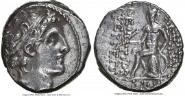 SELEUCID KINGDOM. Alexander I Balas (152/1-145 BC). AR drachm (16mm, 1h). NGC XF. Antioch on the Orontes. Diademed head of Alexander I right, wearing ...