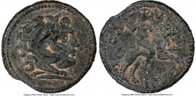 CILICIA. Isaura. Autonomous Issue. Ca. late 2nd-3rd centuries AD. AE hemiassarion (18mm, 7h). NGC XF, scratches. Head of Herakles to right, wearing li...
